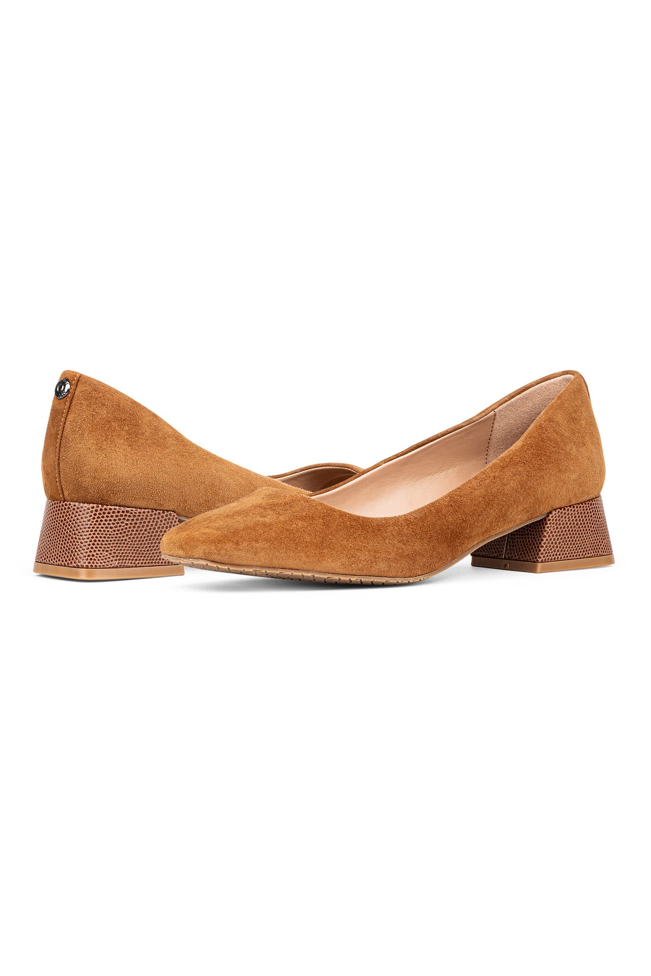 NYDJ Teddie Pumps In Suede - Cognac