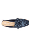 NYDJ Tillie Mules In Leopard Print Denim - Blue