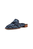 NYDJ Tillie Mules In Leopard Print Denim - Blue