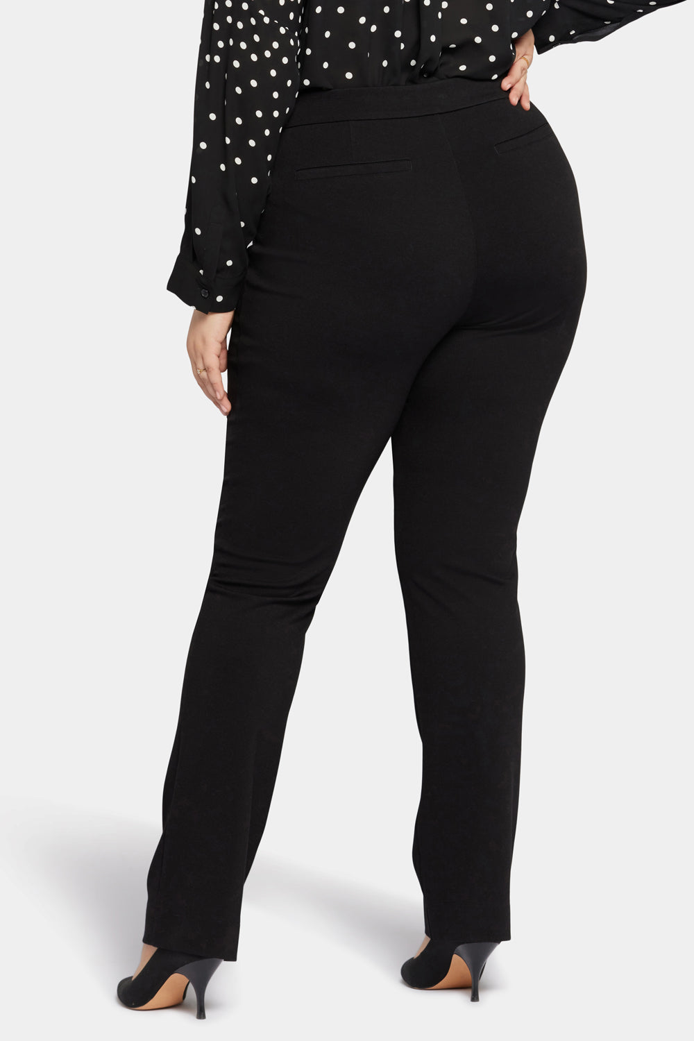 NYDJ Slim Trouser Pants In Plus Size - Black - Black