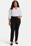 NYDJ Marilyn Straight Pants In Plus Size In Ponte Knit - Black