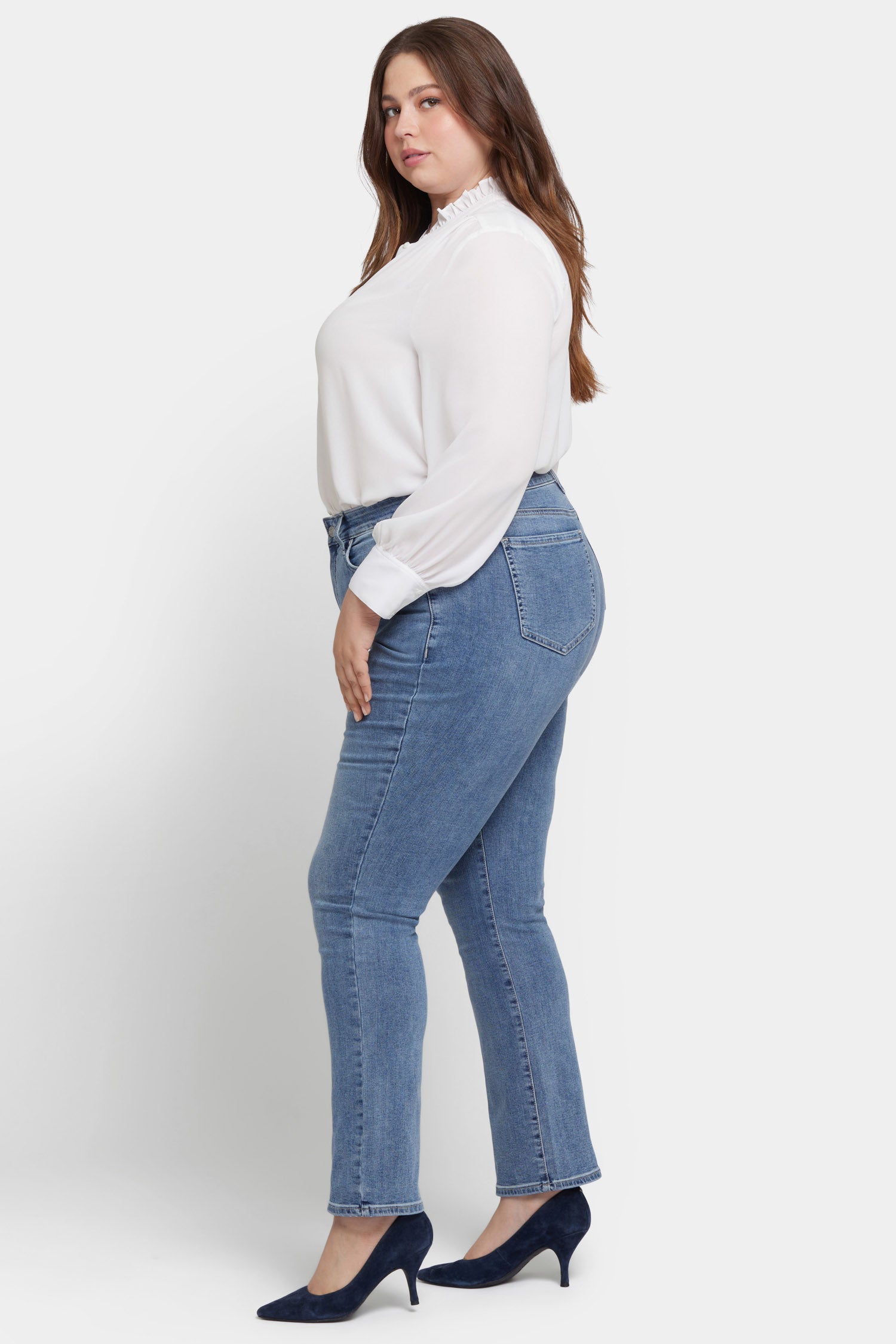 Marilyn Straight Jeans In Plus Size With High Rise And 31
