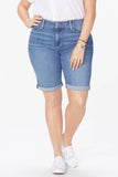 NYDJ Briella 11 Inch Denim Shorts In Plus Size With Roll Cuffs - Heyburn Wash