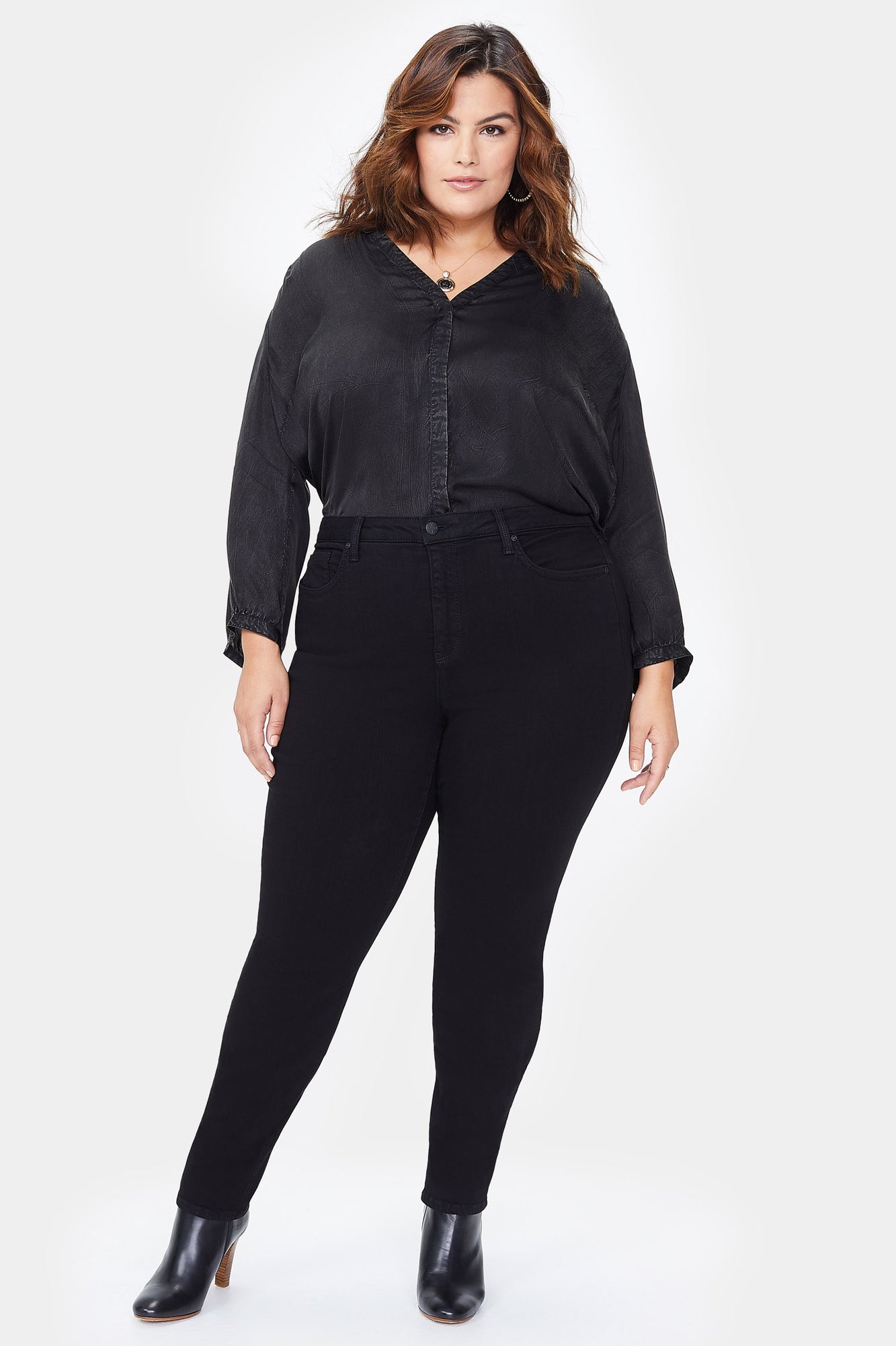 Black skinny pants plus size hotsell