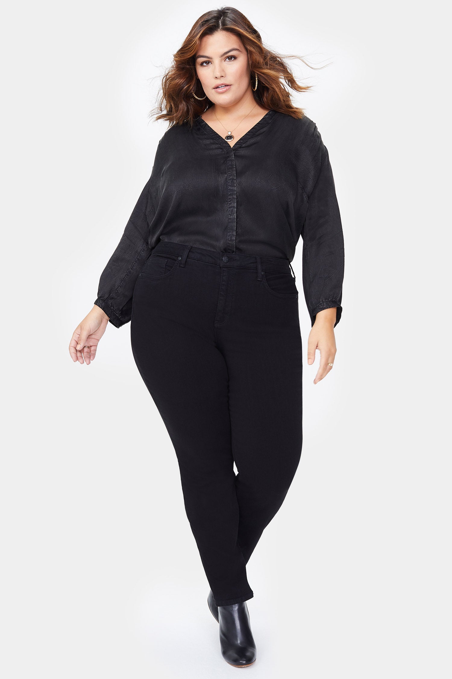 mi EVERYDAY I LIKE 6123592B8 Ami Skinny Jeans In Plus Size In Sure Stretch® Denim - Black