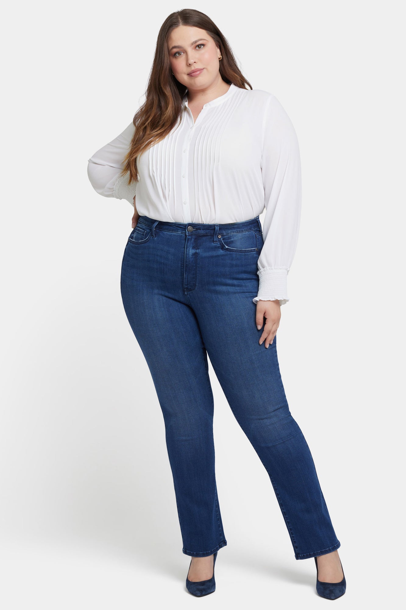 NYDJ Billie Mini Bootcut Jeans In Plus Size In Sure Stretch® Denim With High Rise - Moonlight