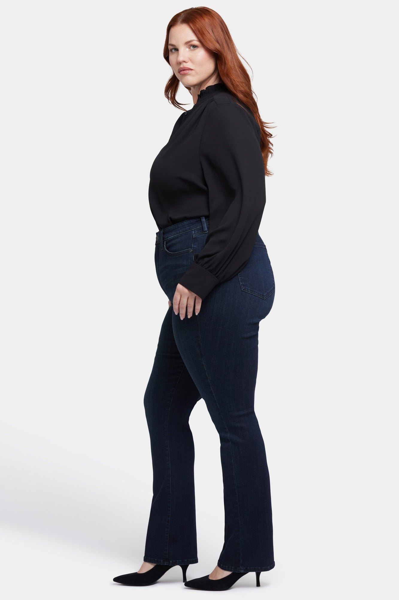 NYDJ Billie Mini Bootcut Jeans In Plus Size In Sure Stretch® Denim With High Rise - Obsidian Blue