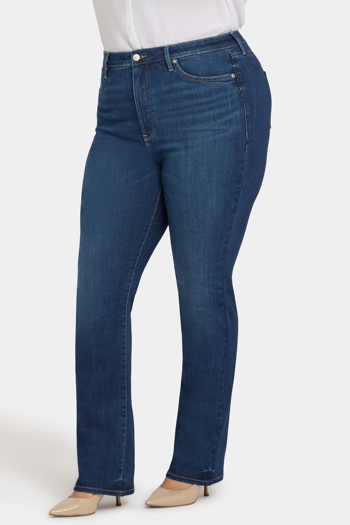 NYDJ Billie Mini Bootcut Jeans In Plus Size In Sure Stretch® Denim With High Rise - Vintage Lapis