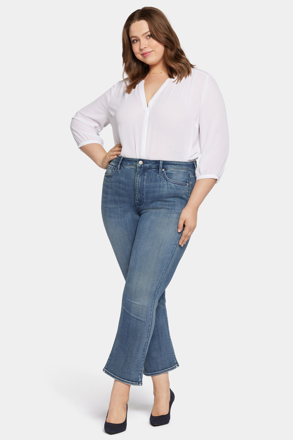 NYDJ Slim Bootcut Ankle Jeans In Plus Size In Sure Stretch® Denim - Prelude