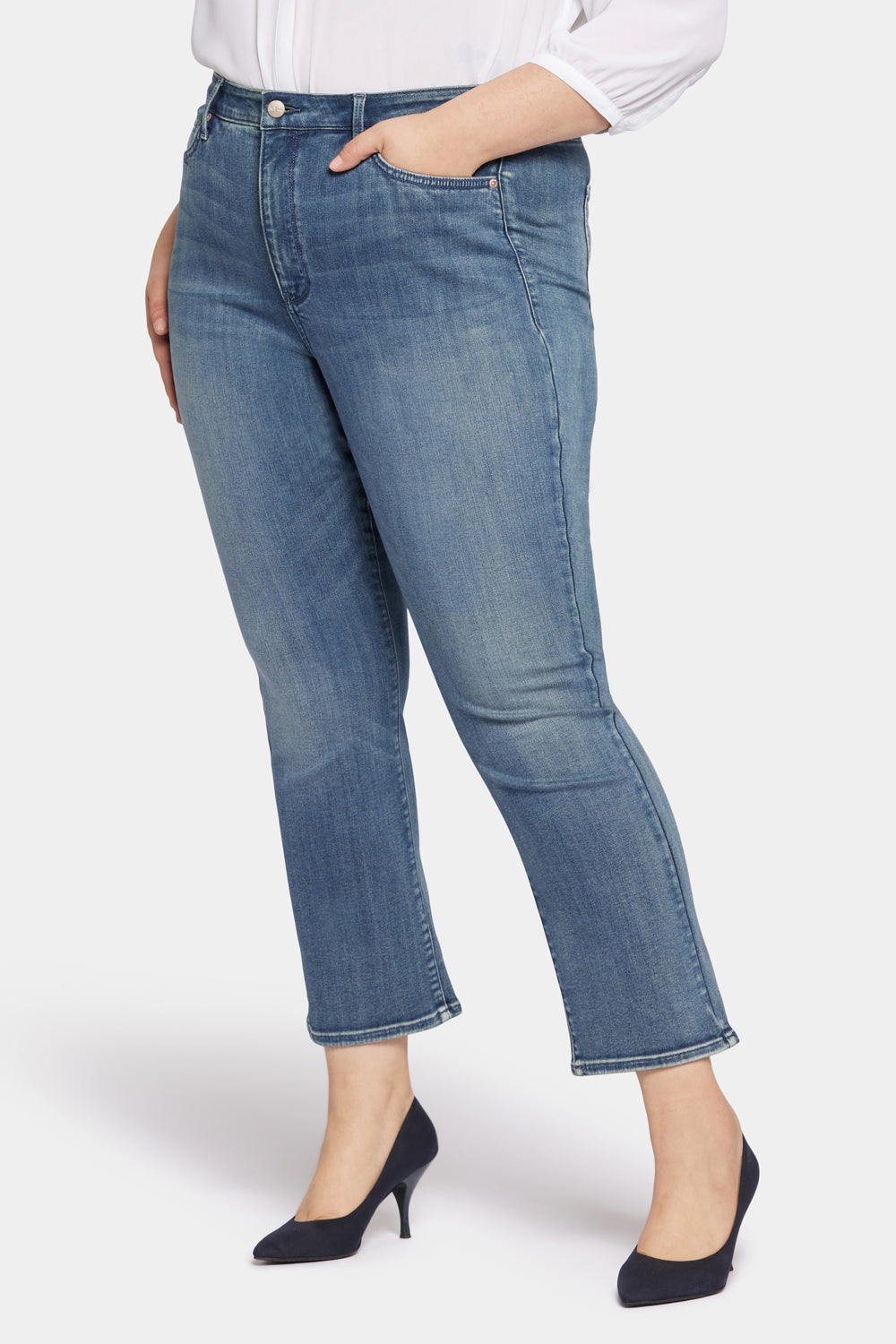 NYDJ Slim Bootcut Ankle Jeans In Plus Size In Sure Stretch® Denim - Prelude