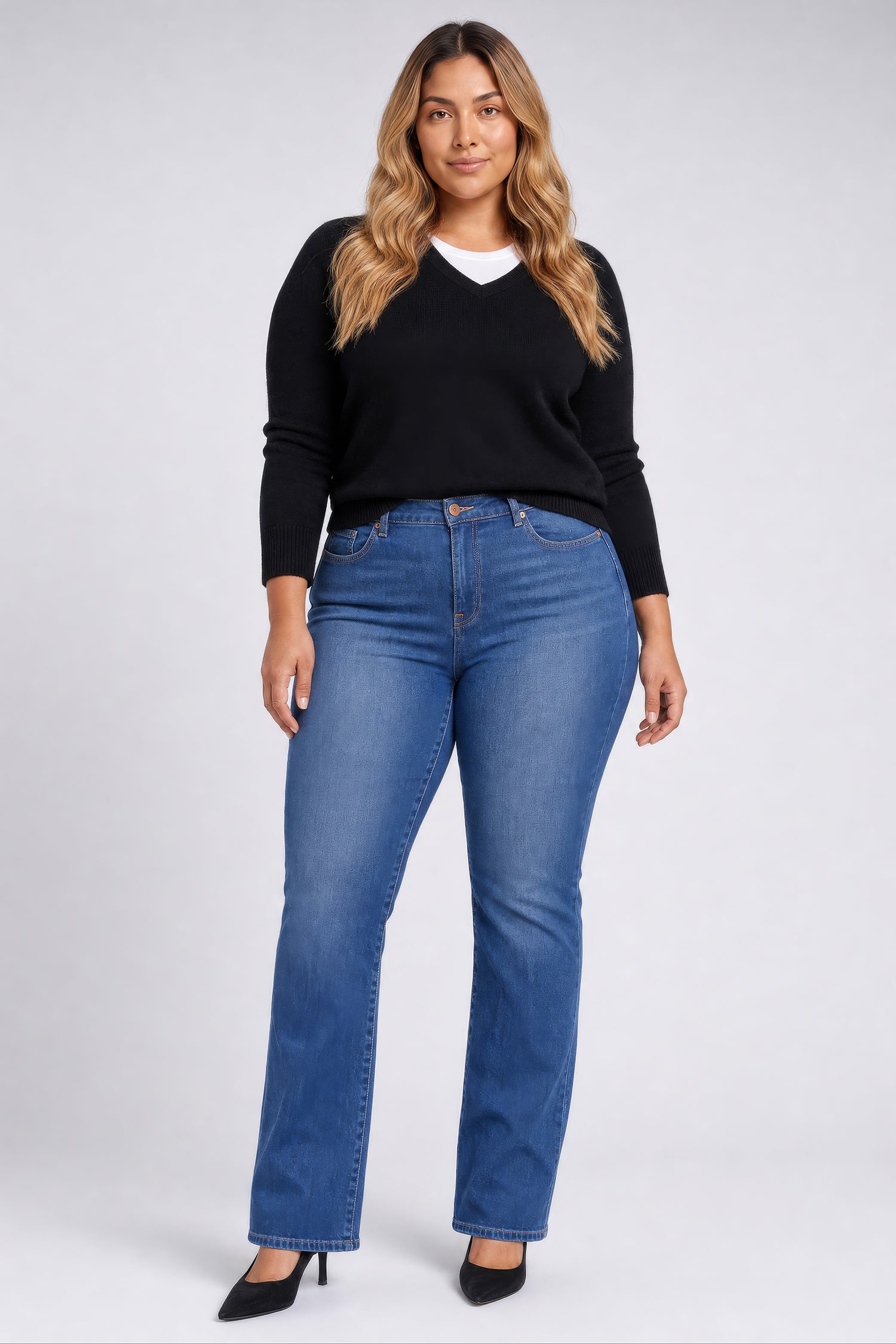 NYDJ Barbara Bootcut Jeans In Plus Size In Sure Stretch® Denim With High Rise - Elm