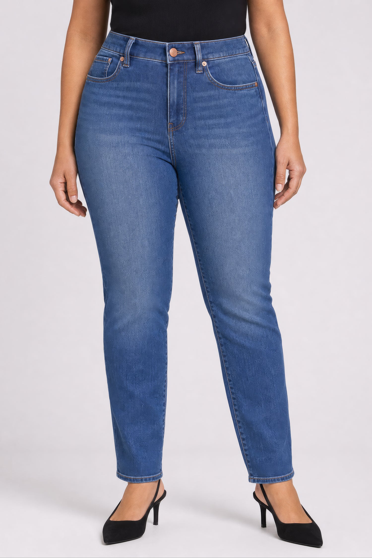 NYDJ Barbara Bootcut Jeans In Plus Size In Sure Stretch® Denim With High Rise - Elm