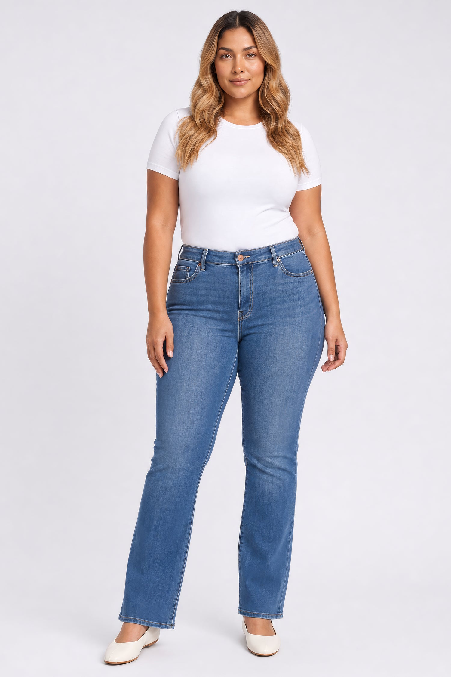 NYDJ Barbara Bootcut Jeans In Plus Size In Sure Stretch® Denim With High Rise - Redwood