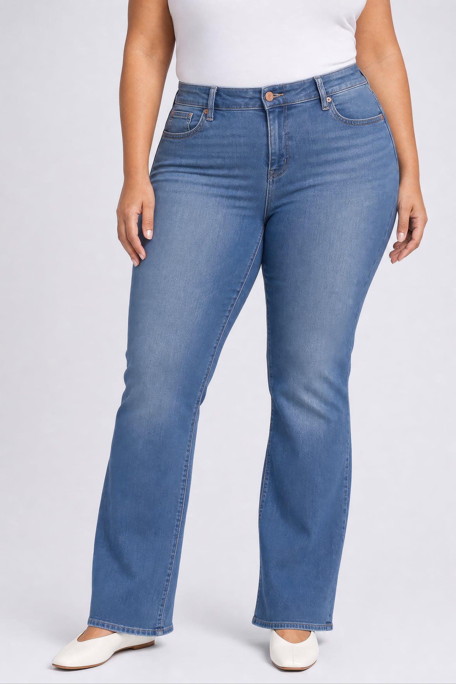 NYDJ Barbara Bootcut Jeans In Plus Size In Sure Stretch® Denim With High Rise - Redwood