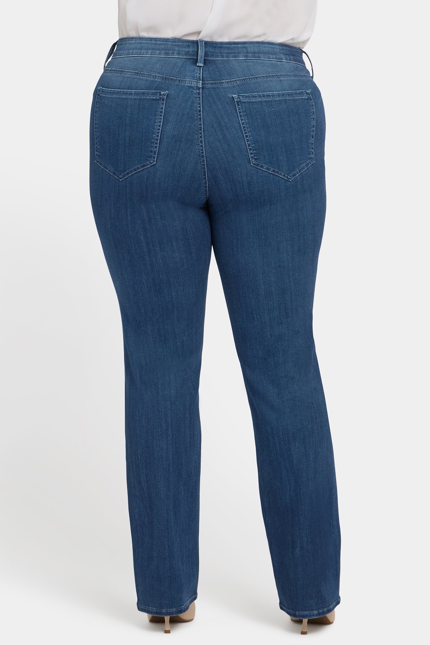 NYDJ Marilyn Straight Jeans In Plus Size In Sure Stretch® Denim - Cool Marine