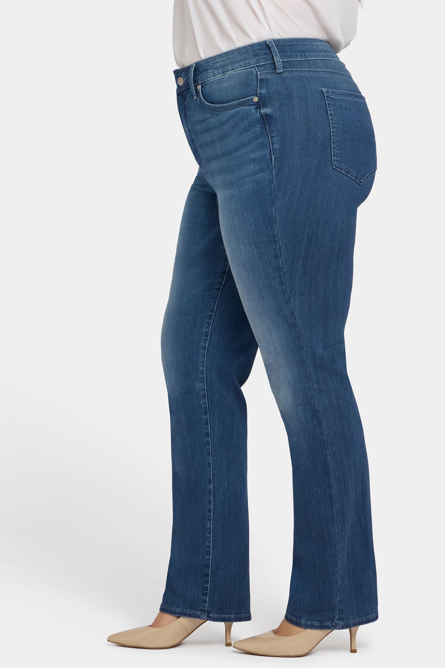 NYDJ Marilyn Straight Jeans In Plus Size In Sure Stretch® Denim - Cool Marine