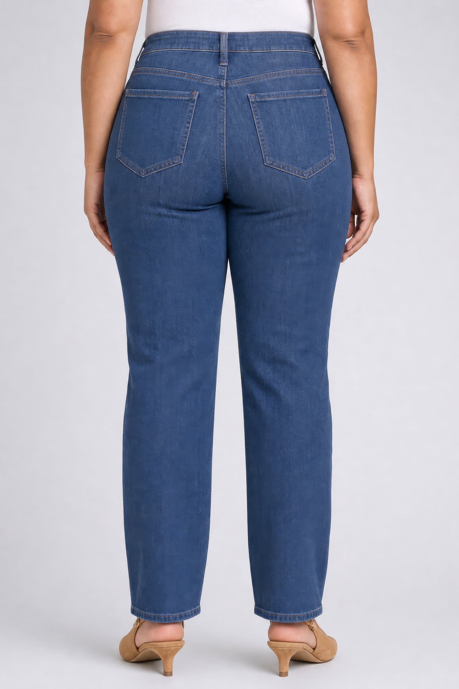 NYDJ Marilyn Straight Jeans In Plus Size In Sure Stretch® Denim - Elm