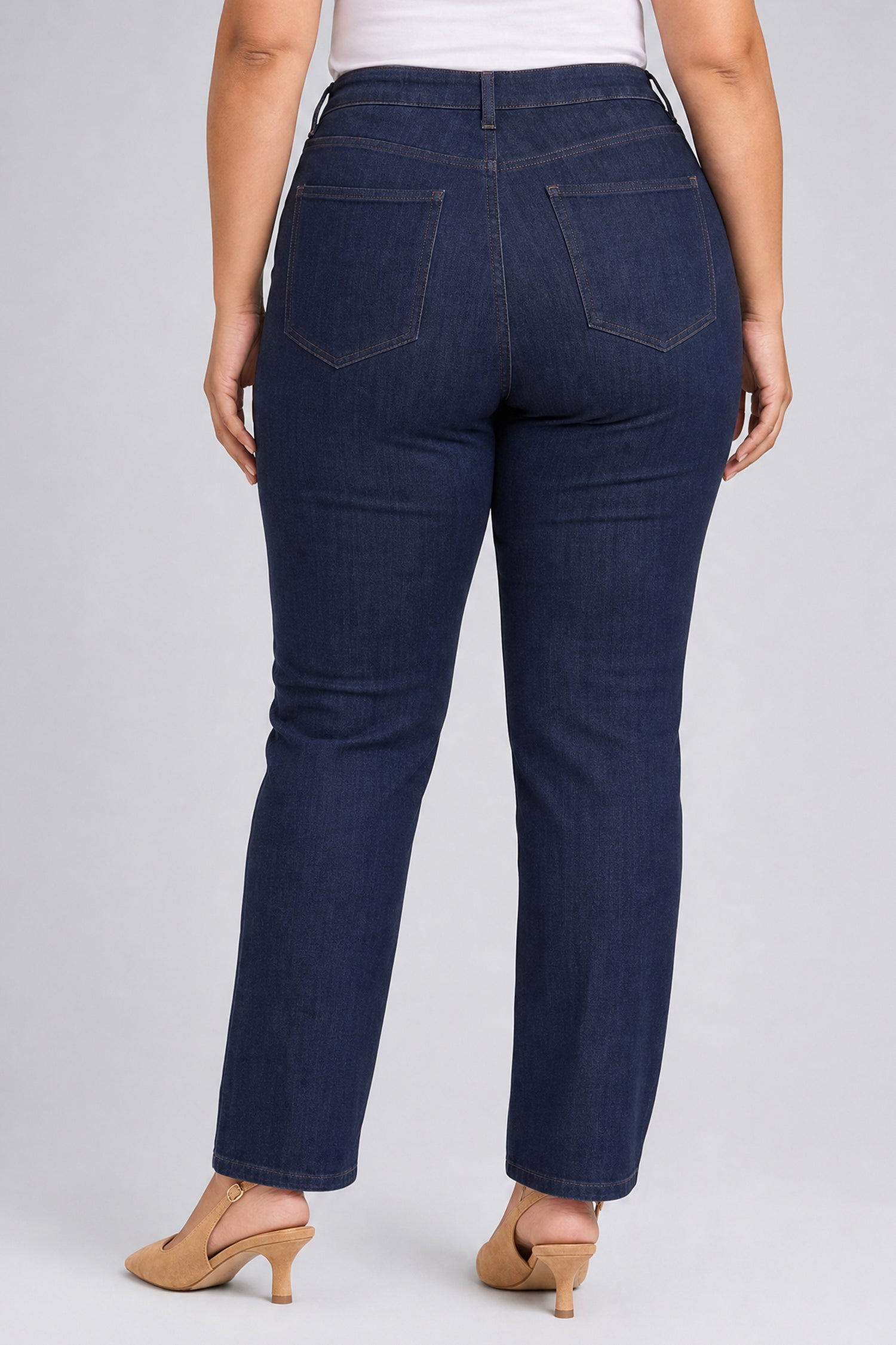 NYDJ Marilyn Straight Jeans In Plus Size In Sure Stretch® Denim - Obsidian Blue