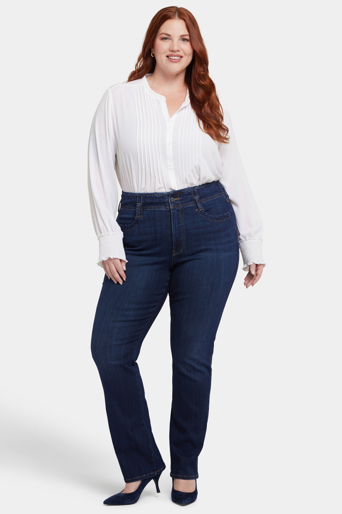 NYDJ Marilyn Straight Jeans In Plus Size In Sure Stretch® Denim With High Rise - Northbridge