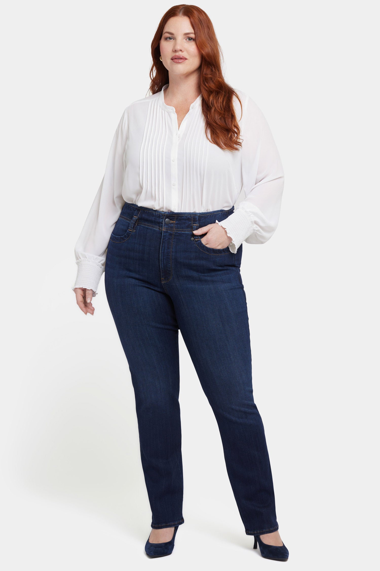 JEAN NASSAUS ジレ Marilyn Straight Jeans In Plus Size - Cooper Blue | NYDJ