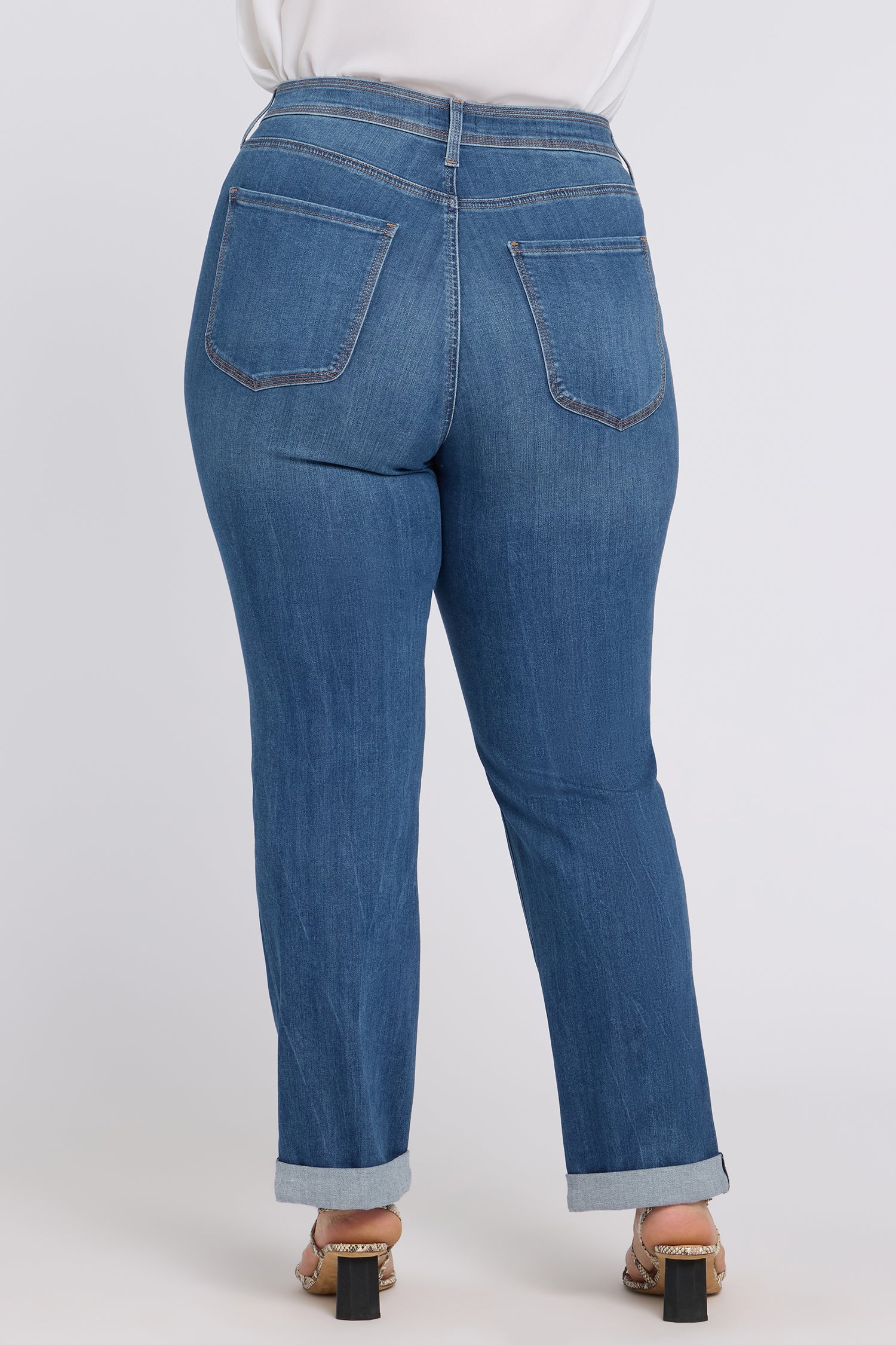 NYDJ Marilyn Straight Jeans In Plus Size In Sure Stretch® Denim With High Rise And Triple Stitching - Wild River