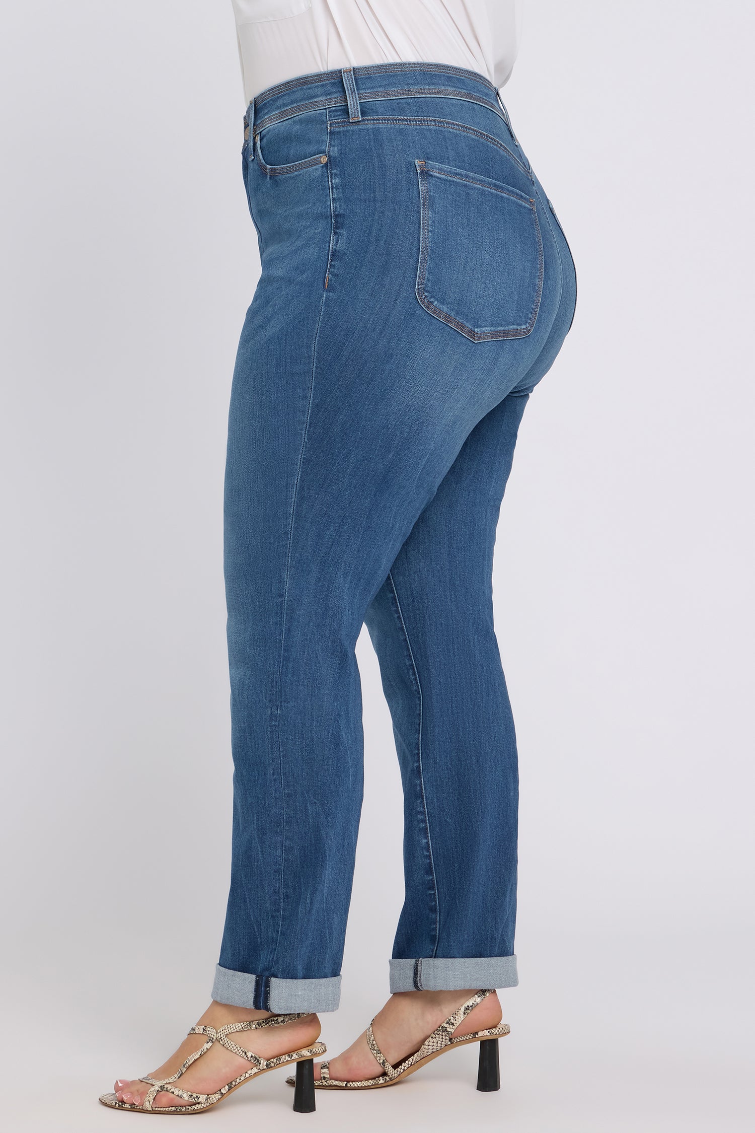 NYDJ Marilyn Straight Jeans In Plus Size In Sure Stretch® Denim With High Rise And Triple Stitching - Wild River
