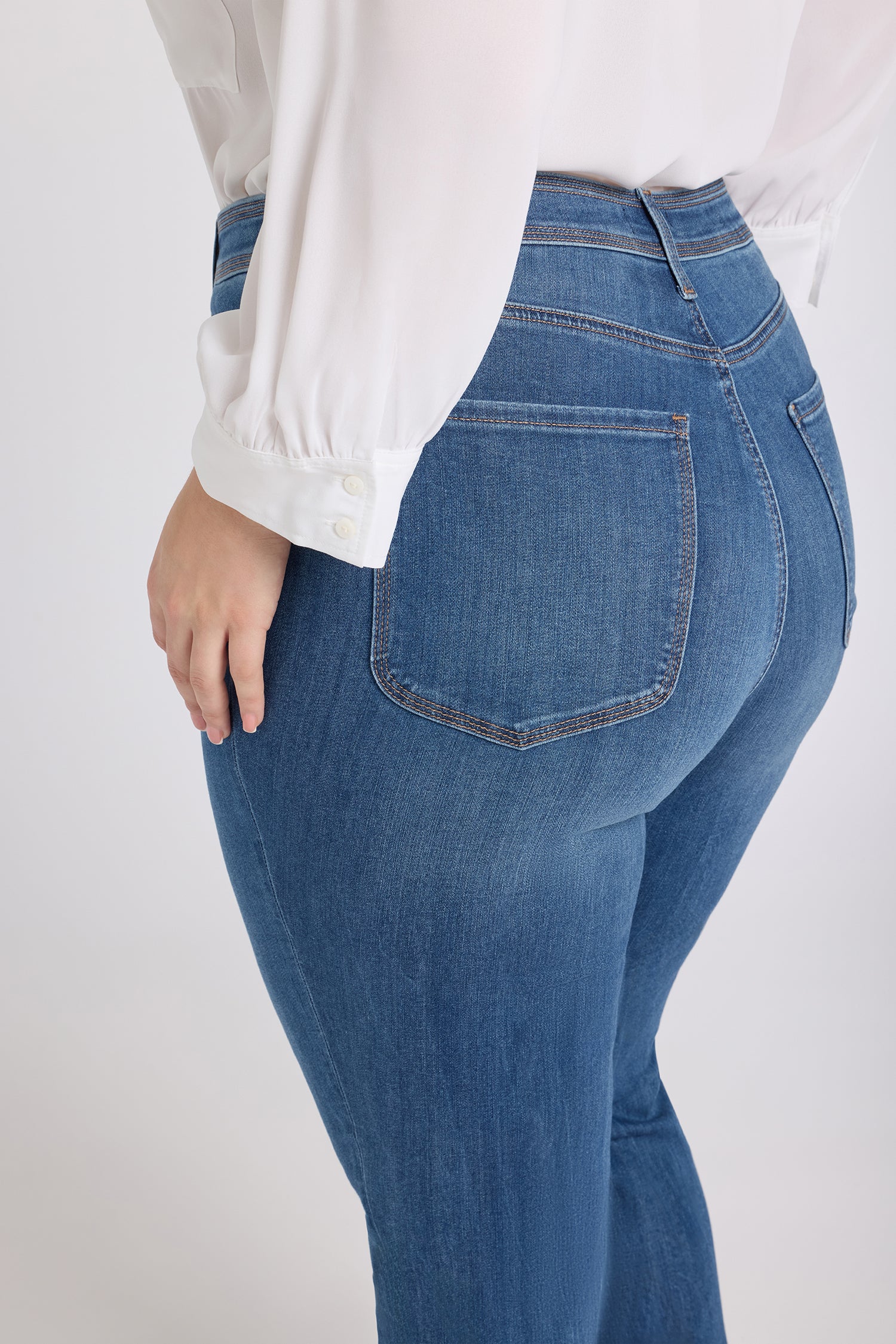 NYDJ Marilyn Straight Jeans In Plus Size In Sure Stretch® Denim With High Rise And Triple Stitching - Wild River