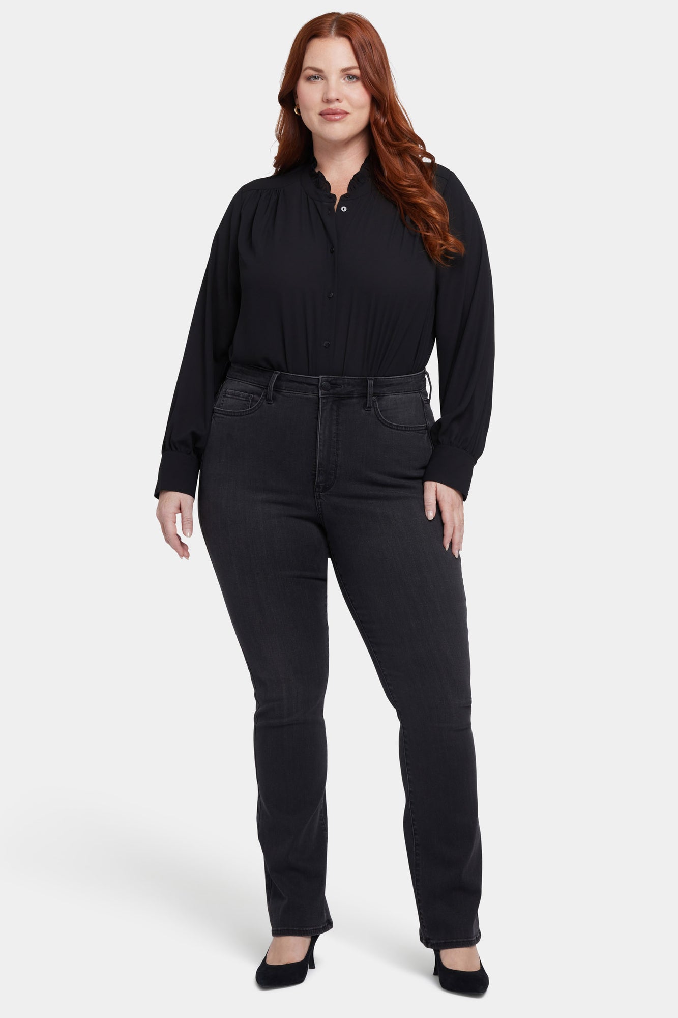 NYDJ Billie Mini Bootcut Jeans In Plus Size In Sure Stretch® Denim With High Rise - Crosswinds