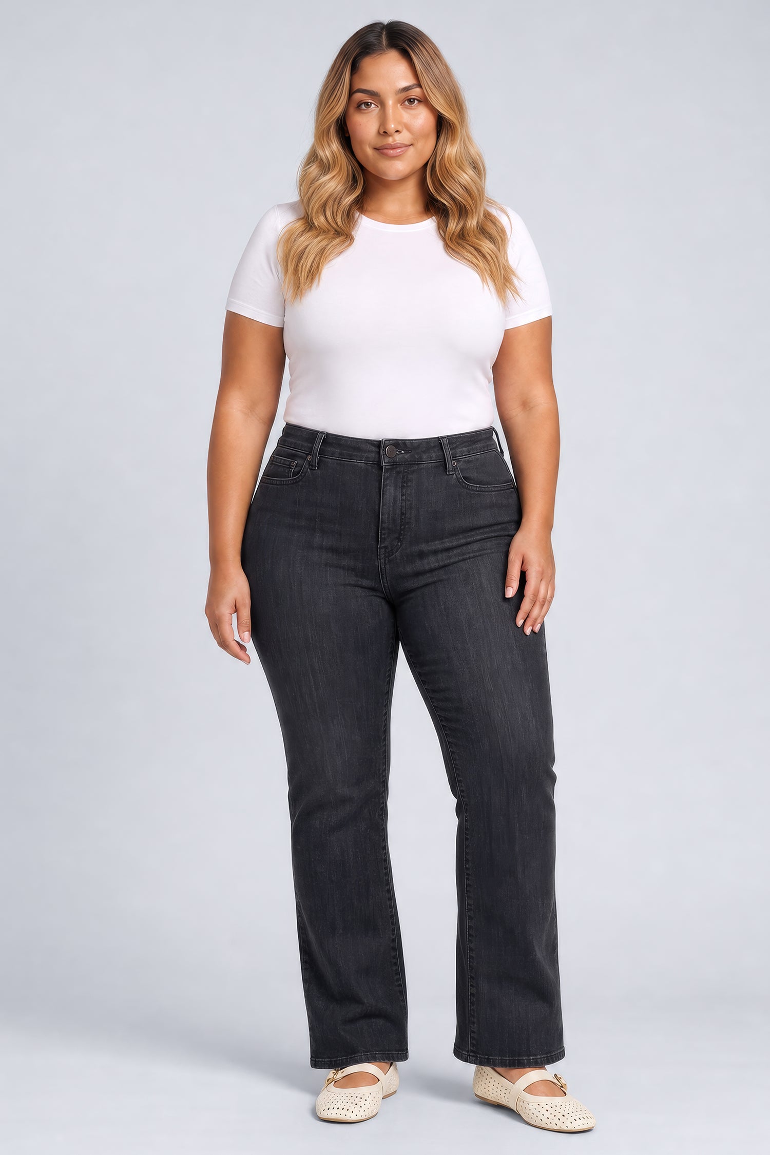 NYDJ Barbara Bootcut Jeans In Plus Size In Sure Stretch® Denim With High Rise - Helleborus