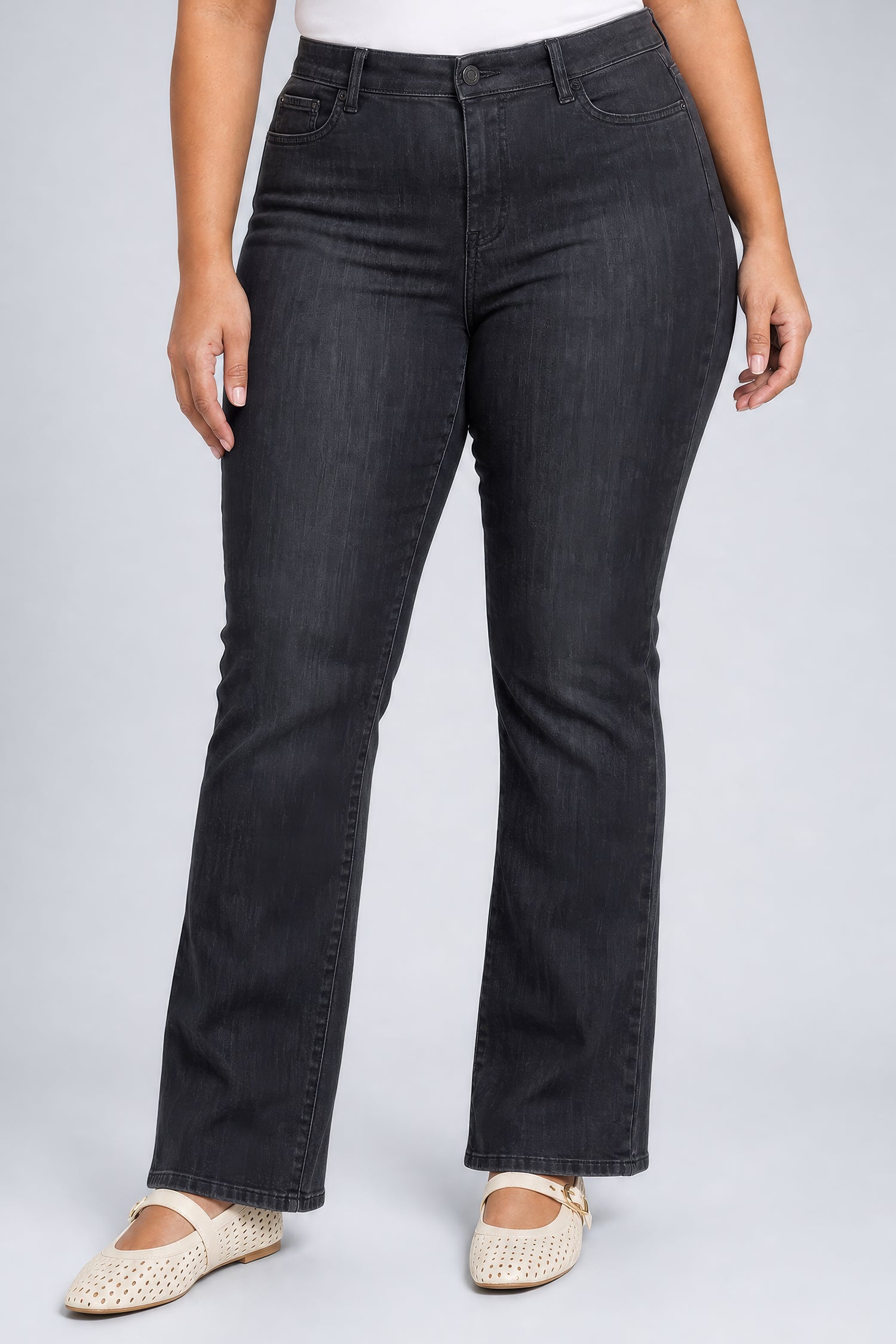 NYDJ Barbara Bootcut Jeans In Plus Size In Sure Stretch® Denim With High Rise - Helleborus