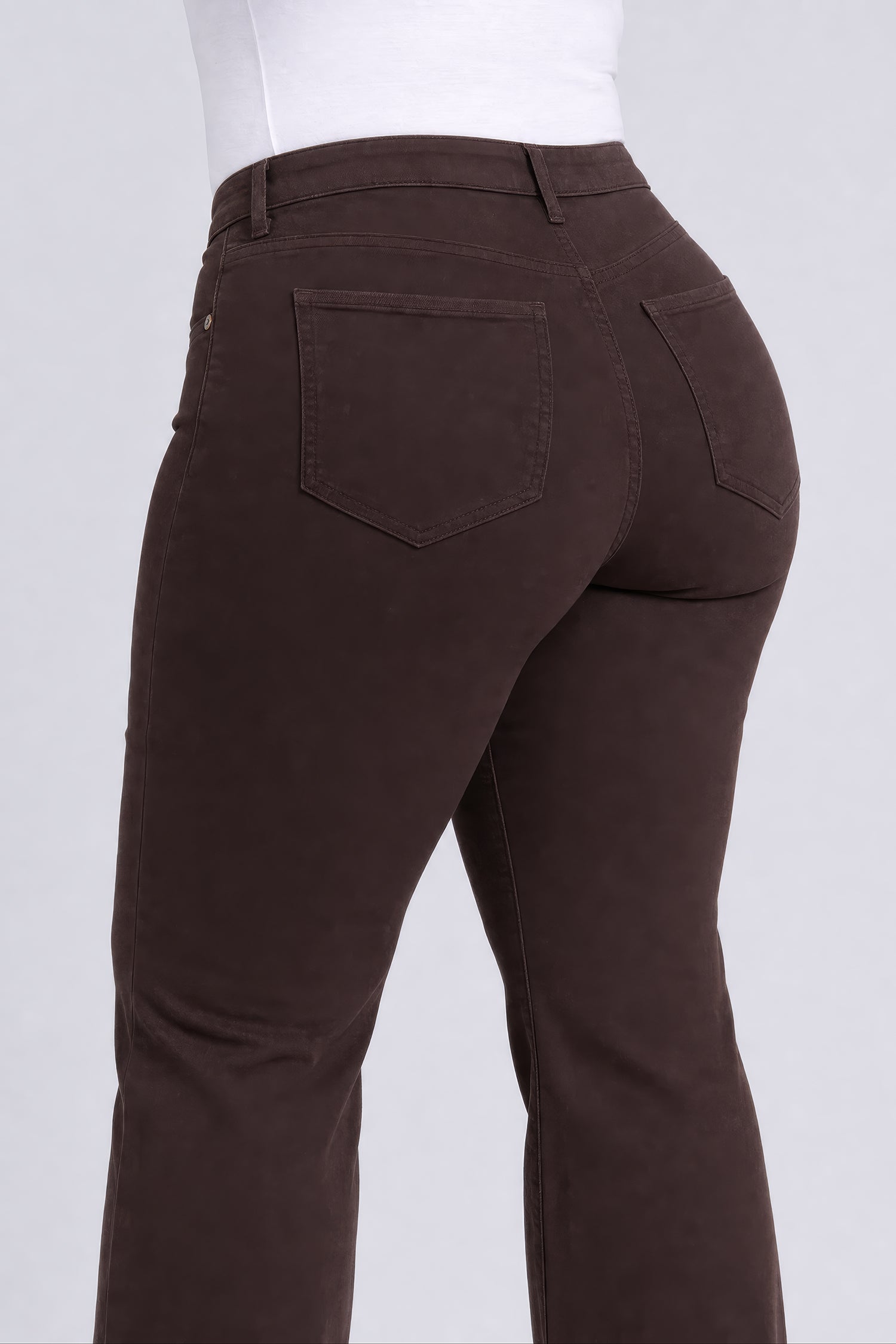 NYDJ Marilyn Straight Jeans In Plus Size In Sure Stretch® Denim - Bitter Chocolate