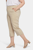 NYDJ Utility Pants In Plus Size In Stretch Linen - Feather