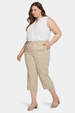 NYDJ Utility Pants In Plus Size In Stretch Linen - Feather