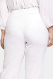 NYDJ Marilyn Straight Pants In Plus Size In Stretch Linen - Optic White