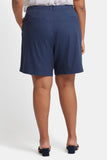 NYDJ Relaxed Shorts In Plus Size In Stretch Linen - Oxford Navy