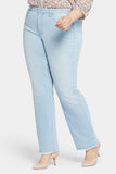NYDJ Bailey Relaxed Straight Jeans In Plus Size In Cool Embrace® Denim With Mid Rise And Frayed Hems - Brightside