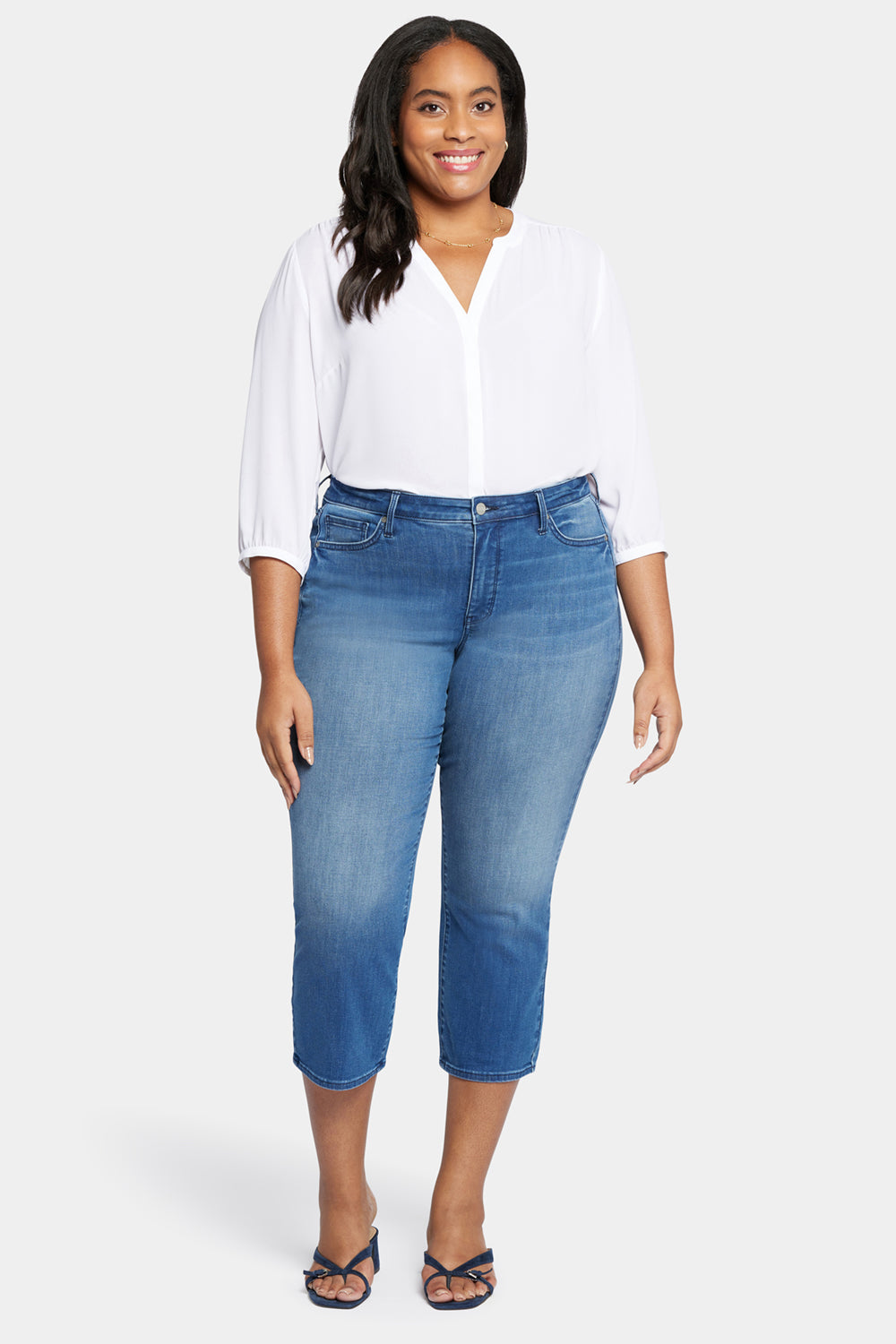 Relaxed Piper Crop Jeans In Plus Size In Cool Embrace® Denim