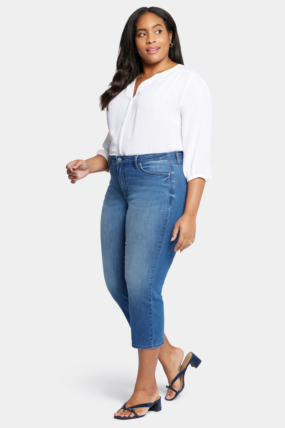 Relaxed Piper Crop Jeans In Plus Size In Cool Embrace® Denim
