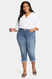 NYDJ Chloe Skinny Capri Jeans In Plus Size In Cool Embrace® Denim With Roll Cuffs - Prelude