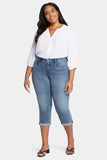 NYDJ Chloe Skinny Capri Jeans In Plus Size In Cool Embrace® Denim With Roll Cuffs - Prelude