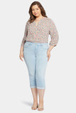 NYDJ Marilyn Straight Crop Jeans In Plus Size In Cool Embrace® Denim With Cuffs - Brightside