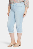 NYDJ Marilyn Straight Crop Jeans In Plus Size In Cool Embrace® Denim With Cuffs - Brightside