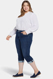 NYDJ Marilyn Straight Crop Jeans In Plus Size In Cool Embrace® Denim With Cuffs - Cambridge