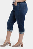 NYDJ Marilyn Straight Crop Jeans In Plus Size In Cool Embrace® Denim With Cuffs - Rio Rapids