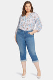 NYDJ Marilyn Straight Crop Jeans In Plus Size In Cool Embrace® Denim With Cuffs - Stunning