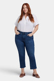 NYDJ Marilyn Straight Ankle Jeans In Plus Size In Cool Embrace® Denim - Ibiza Blues