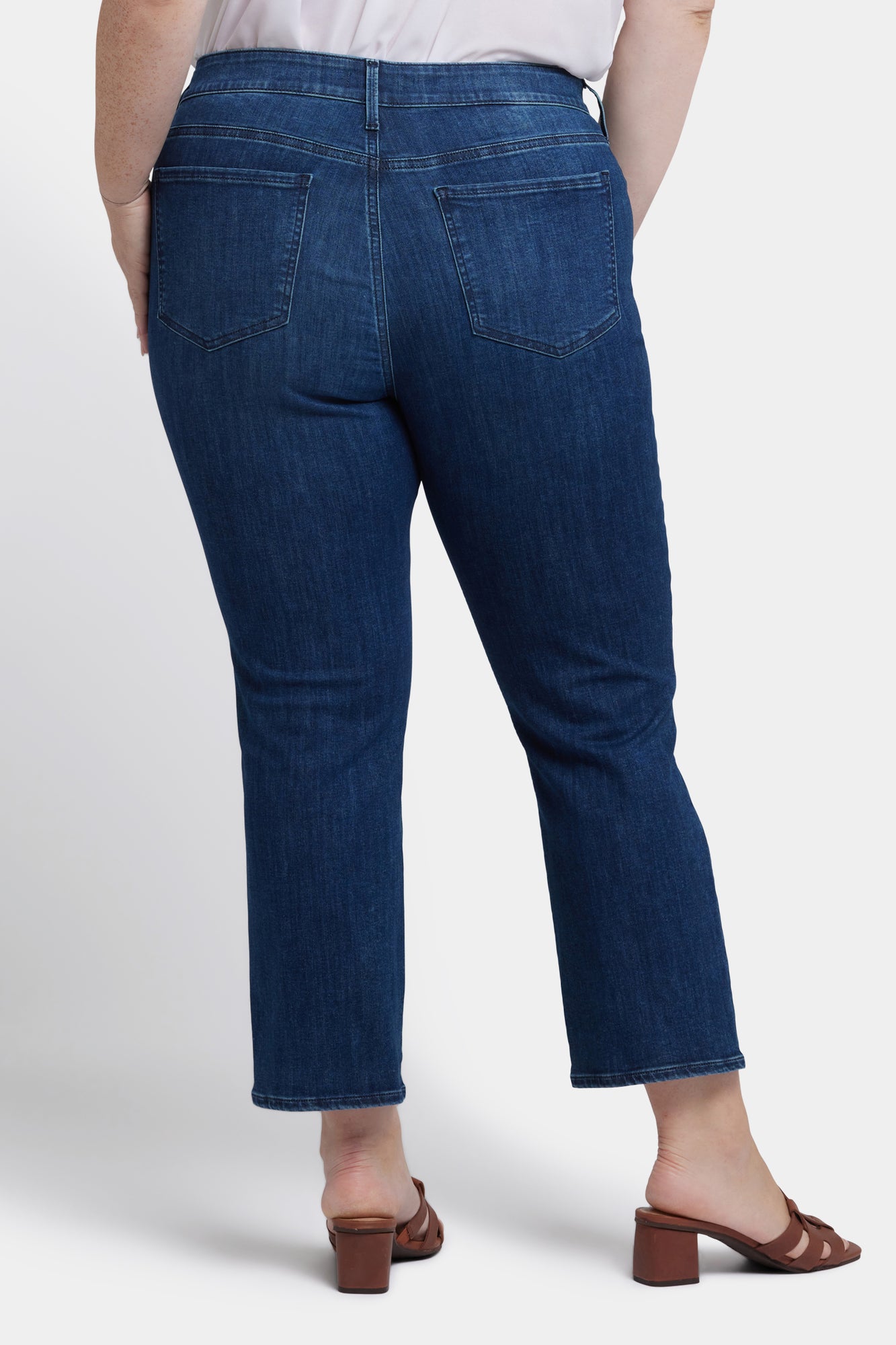 NYDJ Marilyn Straight Ankle Jeans In Plus Size In Cool Embrace® Denim - Ibiza Blues