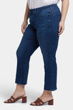 NYDJ Marilyn Straight Ankle Jeans In Plus Size In Cool Embrace® Denim - Ibiza Blues