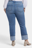 NYDJ Marilyn Straight Jeans In Plus Size With 5" Cuffs - Barcelona Breeze