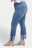 NYDJ Marilyn Straight Jeans In Plus Size With 5" Cuffs - Barcelona Breeze